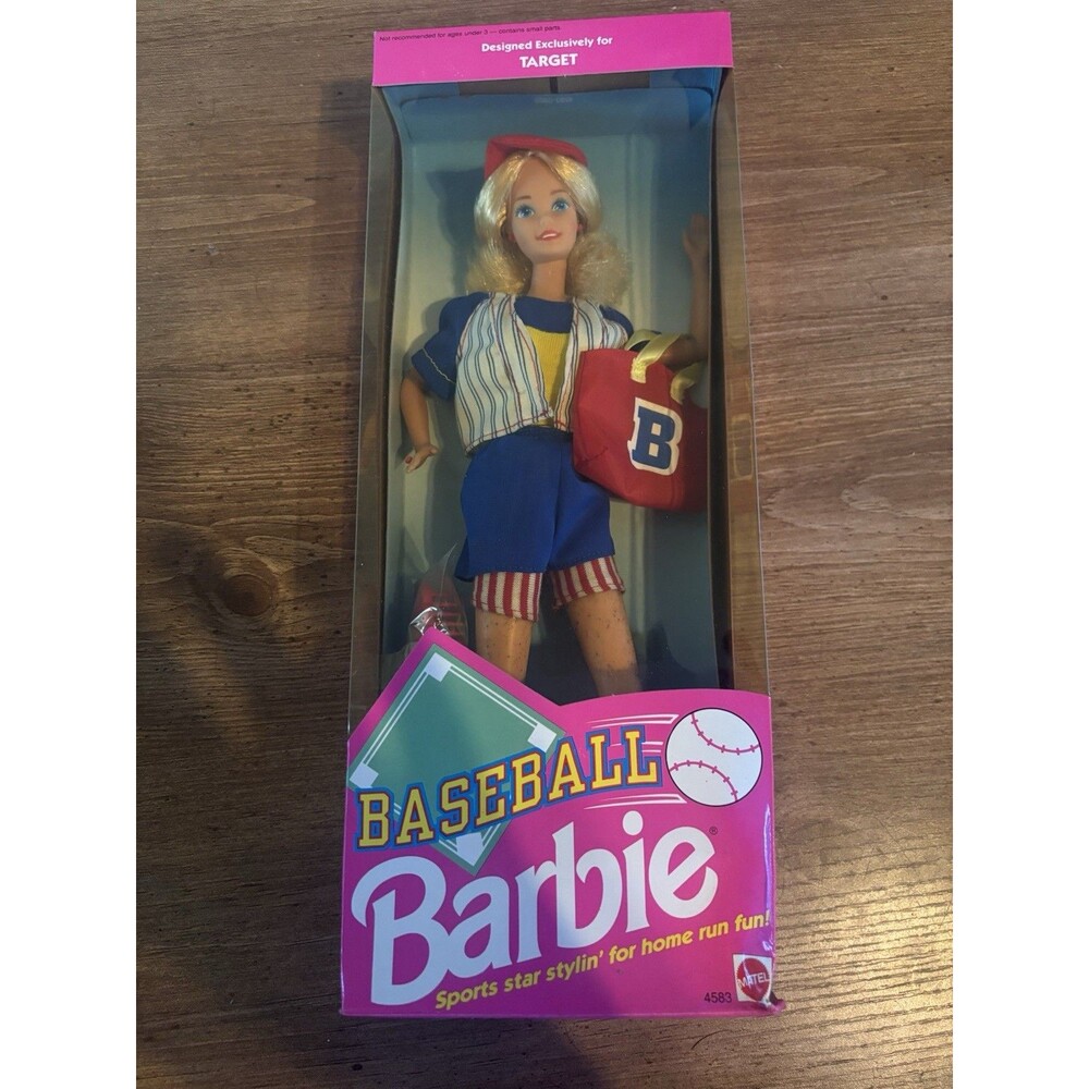 Vintage 1992 Target Exclusive Baseball Barbie #4583 NRFB New In Box Mattel
